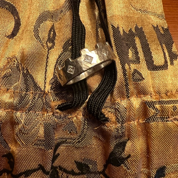 Cathy Waterman Platinum Princess Cut Diamond Turret Crown Stacking Band Ring!!! - Picture 16 of 17